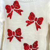 Red Bows Cream Sweater