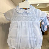 John Blue/White Romper