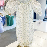 Mia Blue Floral Bishop Gown