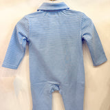 Blue Striped Mallard Polo Romper