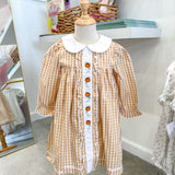 Light Brown Gingham Pumpkin Dress