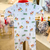 Girls Cajun Christmas Zipper Footie