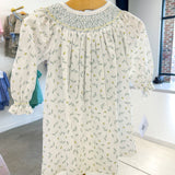 Mia Blue Floral Smocked Dress