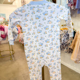 Boys Pumpkin Zipper Footie