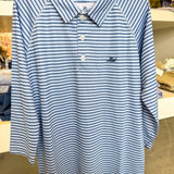 Boys Navy/Powder LS Polo