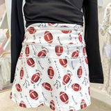 White Football Tennis Skirt