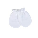 White Mittens - White Picot Trim