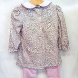 Girls Pink Liberty Floral Pants Set