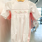 Pink Lamb Smocked Gown