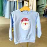 French Terry Santa Pullover Blue