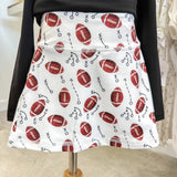 White Football Tennis Skirt