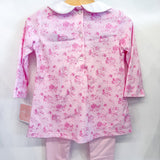 Girls Pink French Toille Pants Set