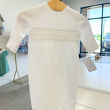 Scarlett White Smocked Gown