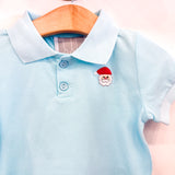 Light Blue Santa Polo Shirt