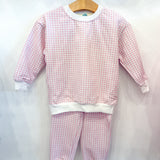 Pink Gingham Jogger Set
