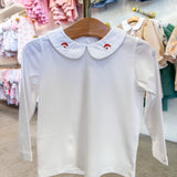 White Santa Collared Shirt