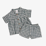 Macy Two Piece Set Green Plaid