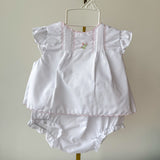 Cecila White Diaper Set