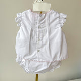 Cecila White Diaper Set