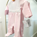 Pink Striped Footie