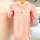 Pink Striped Rocking Horse Gown