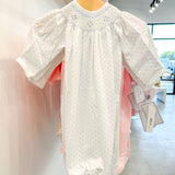 Tim Blue Dots Smocked Gown