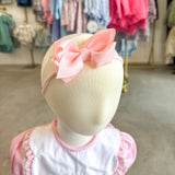 Extra Small Light Pink Bow On Band