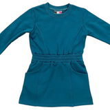 Vivi Teal Sweatshirt Dress