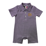 Purple Tiger Boys Romper