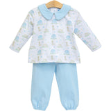 Puppy Pals Blue Pants Set
