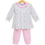 Puppy Pals Ruffle Pants Set