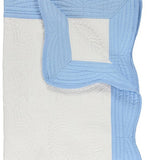 Monogram Quilt White/Baby Blue
