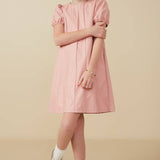 Blush Pleated Vegan Leather Dress