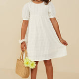 Simone Textured Knit Puff Sleeve Dress