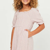 Eva Gingham Textured Dress