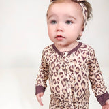 Classic Leopard- LS Convertible Zip PJs