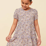 Lavender Ditsy Floral Dress