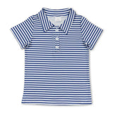 Blue Striped Polo Shirt