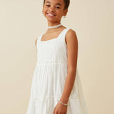 Mallory Off White Ruffle Tiered Dress