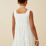 Mallory Off White Ruffle Tiered Dress