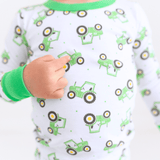 Lil' Green Tractor Long Pajamas