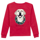 Boys Deck The Paws LS Cabernet