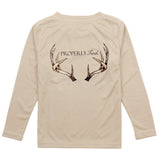 Boys Performance Tee LS Vintage Antler Sand
