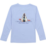 Boys Performance Tee LS Diving Mallard Ice Blue