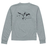 Boys Portland Pocket Tee LS Flying Mallard Moss Grey