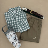 Kasey Button Down Green Plaid