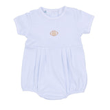 Touchdown Cutie Embroidered Bubble- Light Blue