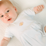 Touchdown Cutie Embroidered Bubble- Light Blue