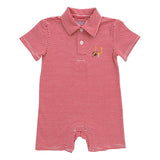 Red Game Day Polo Romper