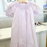 Olivia Pink Smocked Gown